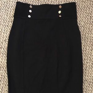 Express bodycon black skirt